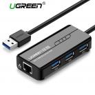 UGREEN 3 Ports USB 3.0 Gigabit Ethernet Lan RJ45 Network Adapter Hub to 1000Mbps